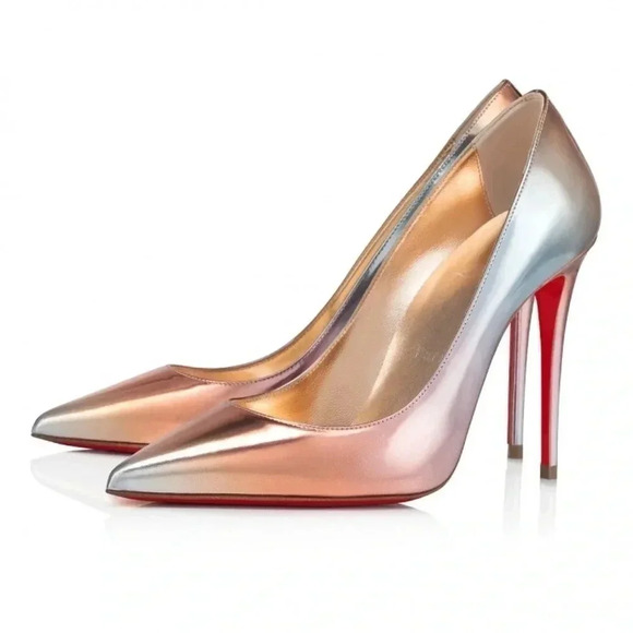 Christian Louboutin Shoes - Kate
100mm Pumps - Degrade specchio leather - Leche